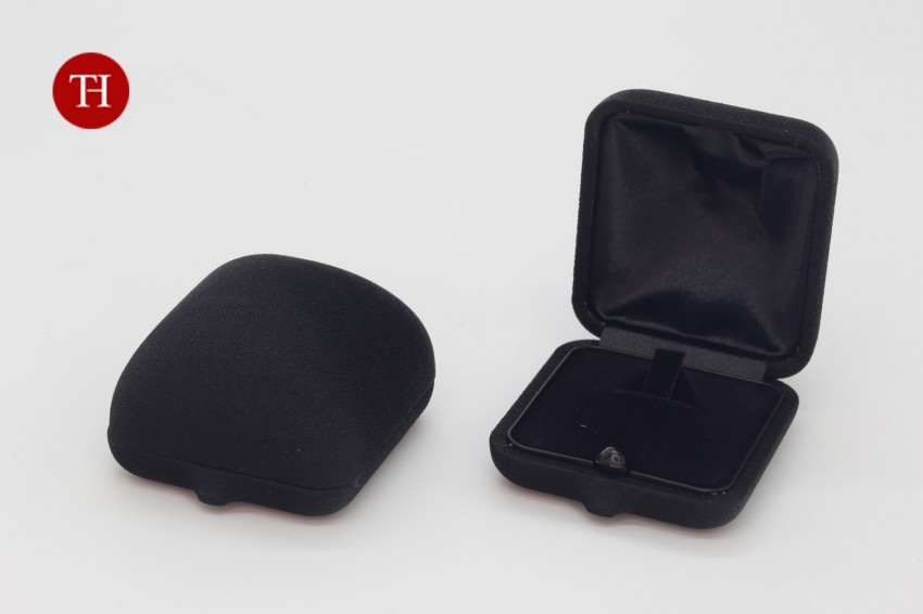 Presentation boxes Jewelry gift boxes Astucci per Gioielli Noir Noir ring box 54x58x43 mm black