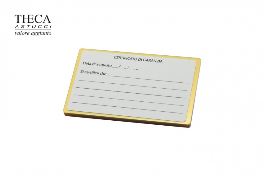 Diamond guarantee size 85,5x54x3mm gold - CDC0080 - Photo 2