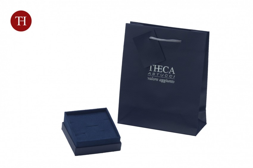 Diamante lusso presentation box gift box for earrings 70x70x48 navy - BUL1440 - Photo 2
