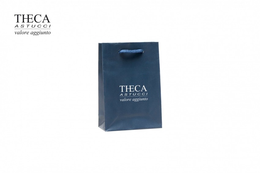 Jewelry gift bags Luxury carrier bags Via Spiga Viaspiga gift bag 11+5x16 navy