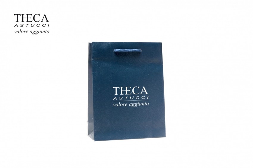 Jewelry gift bags Luxury carrier bags Via Spiga Viaspiga gift bag 17+7x22 navy