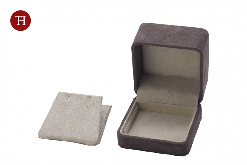Vesuvio presentation box for earings 70x70x50 lt. brown - VES3355 - Photo 2