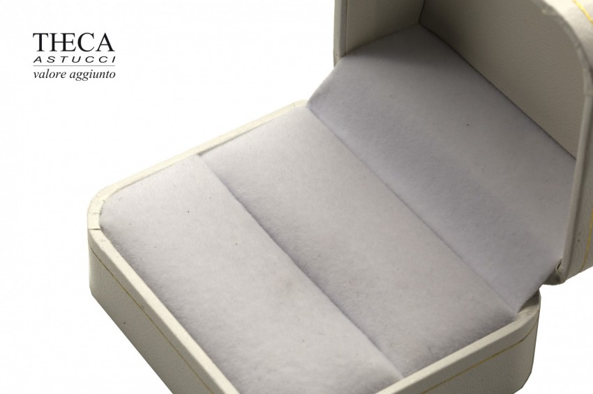 Francesina wedding rings box with gift bag 75x64x46 white - FRA6350 - Photo 2