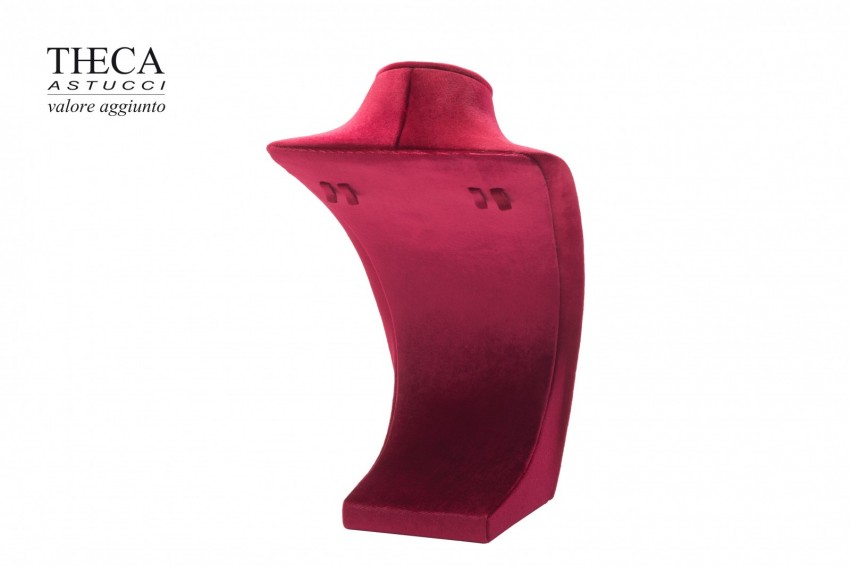 Brillante busto espositore per collana 100x100x275 rosso - Espositori per  gioielleria